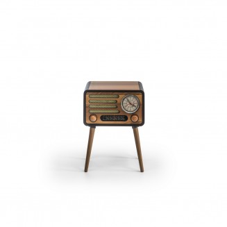 Eskitme boyalı saatli radyo