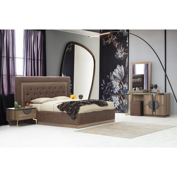Sofia Ceviz Yatak Odası Takımı | Yatak Odası Takımları | İnegöl Mobilya 