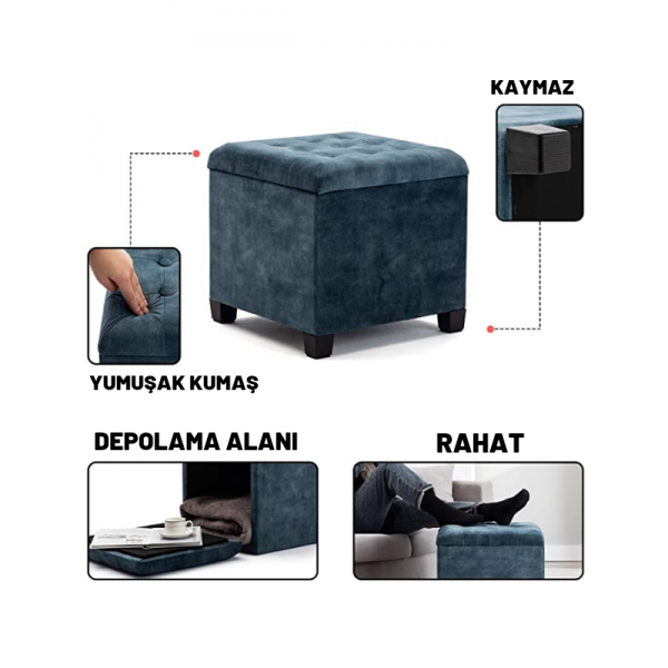 Sandıklı Kare Puf Bench Deniz Mavisi Renk Düğmeli Şık Ev Mobilyaları Koltuk Sandalye Sehpa | Puflar | İnegöl Mobilya | Ücretsiz Nakliye | 2 Yıl Garantili Sandıklı Kare Puf Bench Deniz Mavisi Renk Düğmeli Şık Ev Mobilyaları Koltuk Sandalye Sehpa | Puflar | İnegöl Mobilya