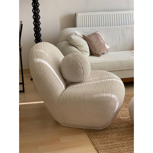 Teddy Top Yastık Kırık Beyaz | Oturma Odası Tekstili | İnegöl Mobilya 
