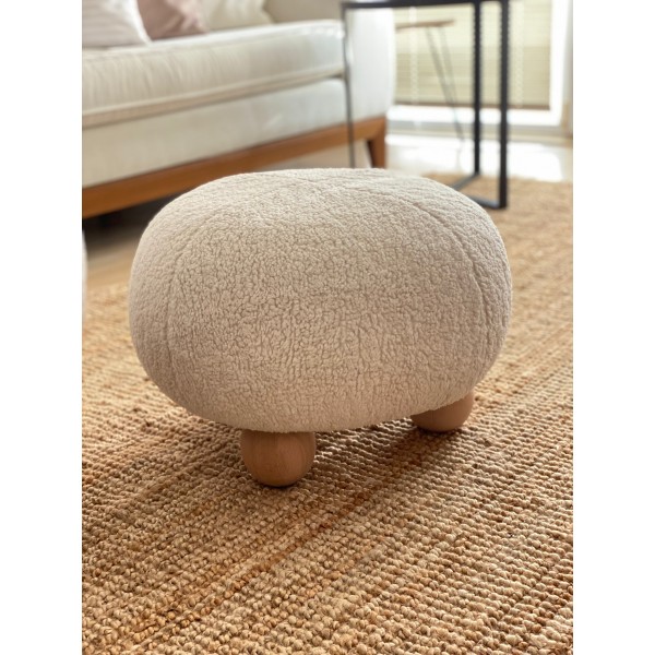 Teddy Puf Kırık Beyaz Teddy Puf Kırık Beyaz