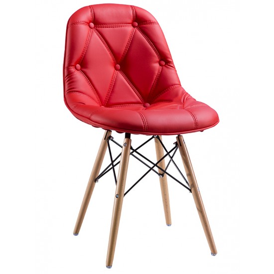 Eames Masa Sandalye Takımı Siyah-Kırmızı | Yemek Masaları | İnegöl Mobilya 