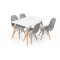 Eames Masa Sandalye Takımı Beyaz-Gri