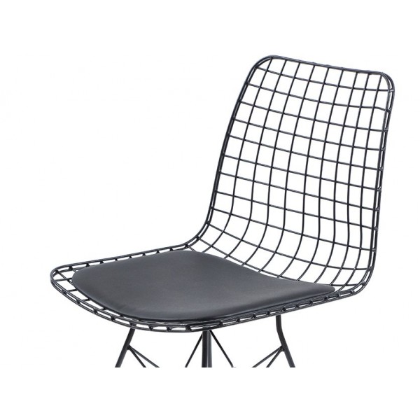 Gustav Tel Sandalye Siyah | Sandalyeler | İnegöl Mobilya 