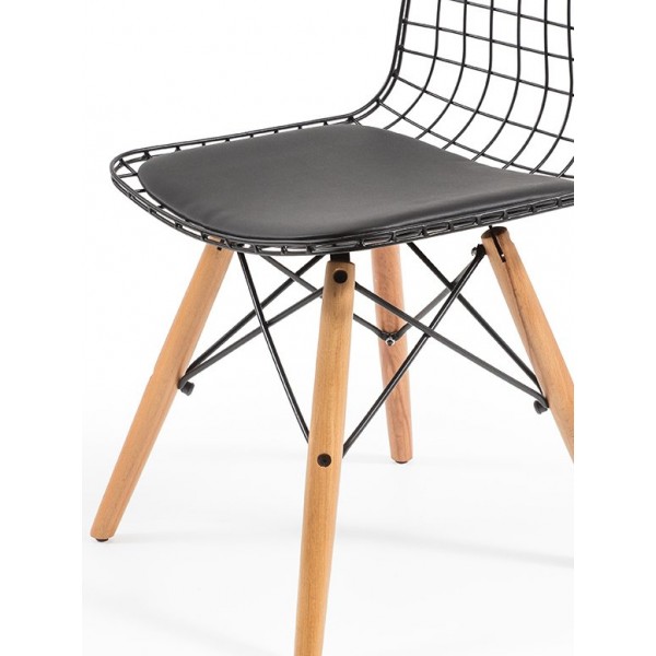 Gustav Ahşap AyaklıTel Sandalye | Sandalyeler | İnegöl Mobilya 