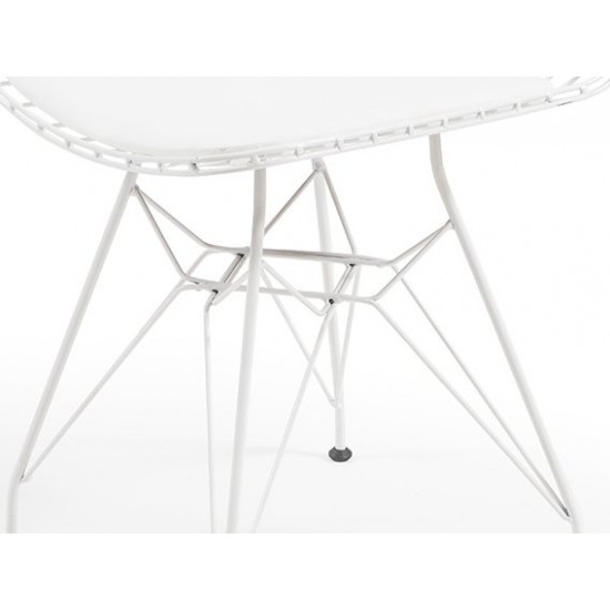 Gustav Tel Sandalye Beyaz | Sandalyeler | İnegöl Mobilya 