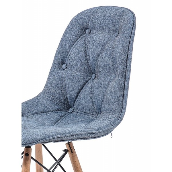 Eames Kapitoneli Sandalye (Keten) | Sandalyeler | İnegöl Mobilya 