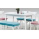 Konik Masa Sandalye Seti Beyaz | Yemek Masaları | İnegöl Mobilya 