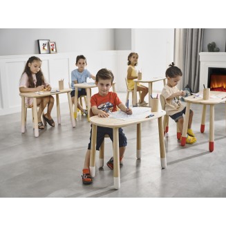 Ahşap Çocuk Masa Takımı Kimyasal İçermez Masif Ahşap Masa Ve Sandalye Takımı